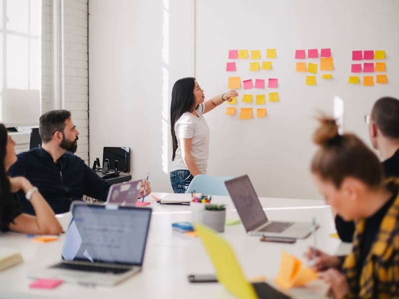 Team meeting in a modern office